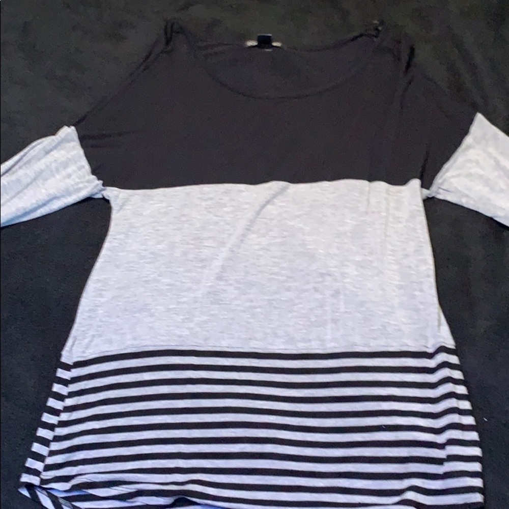 Multi Pattern Long Sleeve Top
